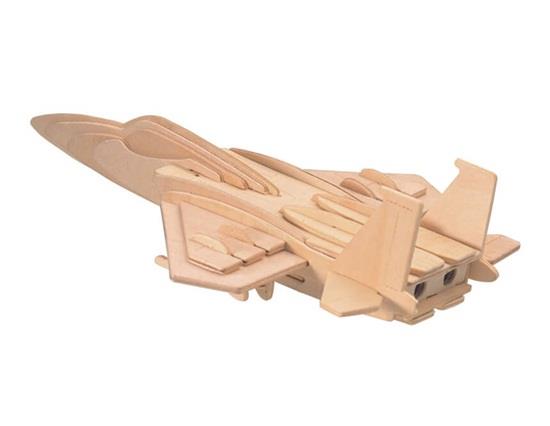 G-P044 3D DIY Wooden Puzzles Mini F-15 Fighter Plane Model