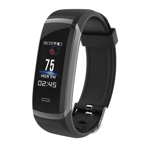 Makibes HR3 Smart Bracelet Continuous Heart Rate Monitor TFT Color Touchscreen IP67 Water Resistant Bluetooth Compatible With IOS Android - Black