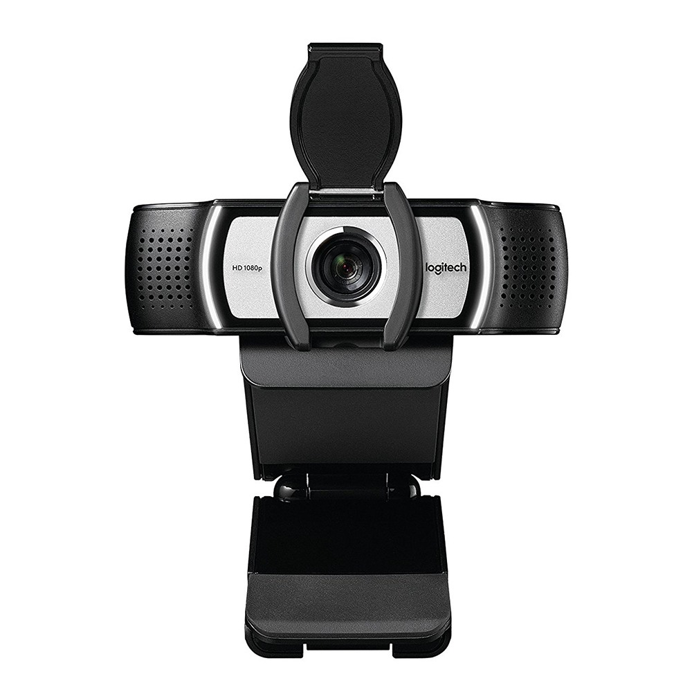 لوجيتك C930c / C930e 1080P HD كاميرا فيديو التركيز التلقائي المزدوج ستيريو 90 درجة عرض موسع مايكروسوفت لينك 2013 وشهادة سكايب - أسود