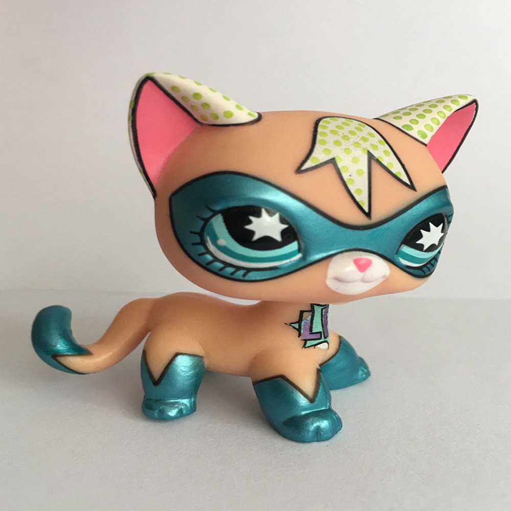 

Lovely Collection LPS Action Figure 2291 Sparkle Cat With Opp Bag 5CM - Pink And White