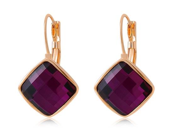 

Rigant 18K RGP Earrings with Purple Stone - Purple
