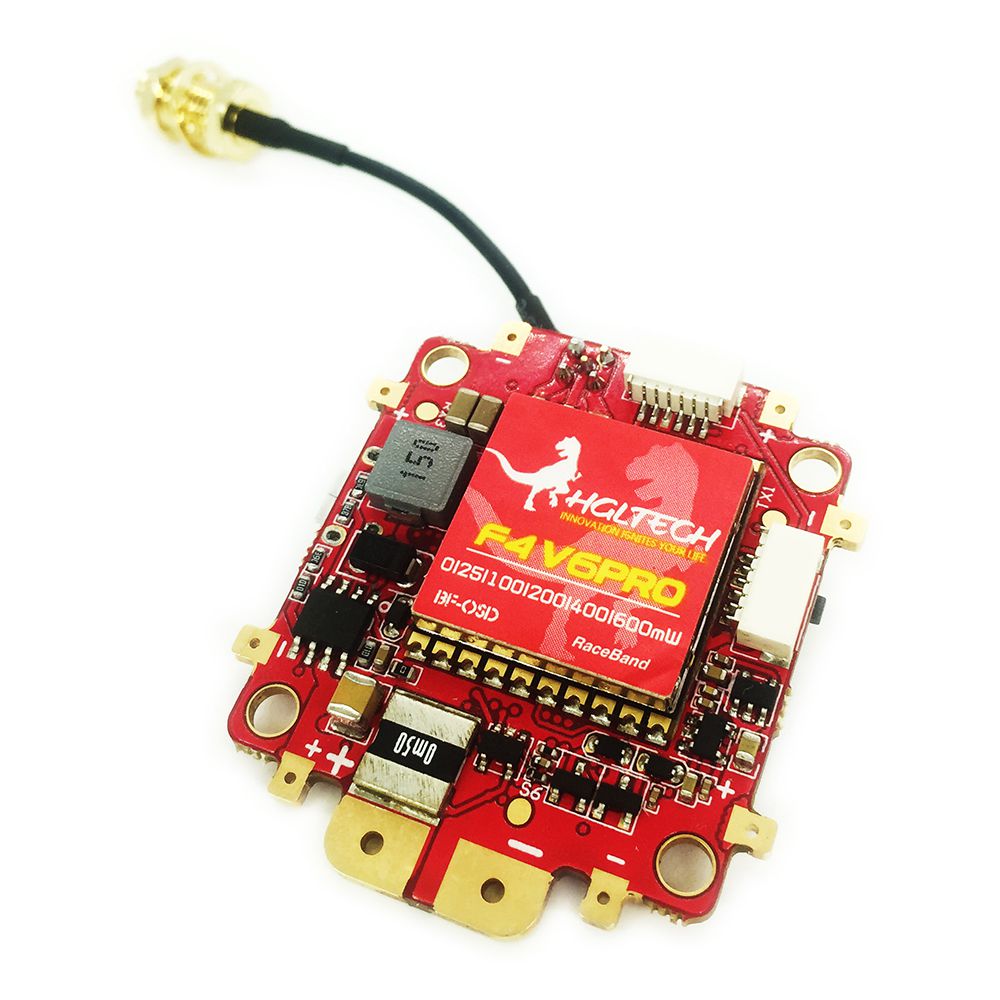 

HGLRC F4 V6 PRO Flight Controller AIO OSD 5V/3A BEC PDB 5.8G 48CH VTX with Antenna Pigtail Cable - RP-SMA Female