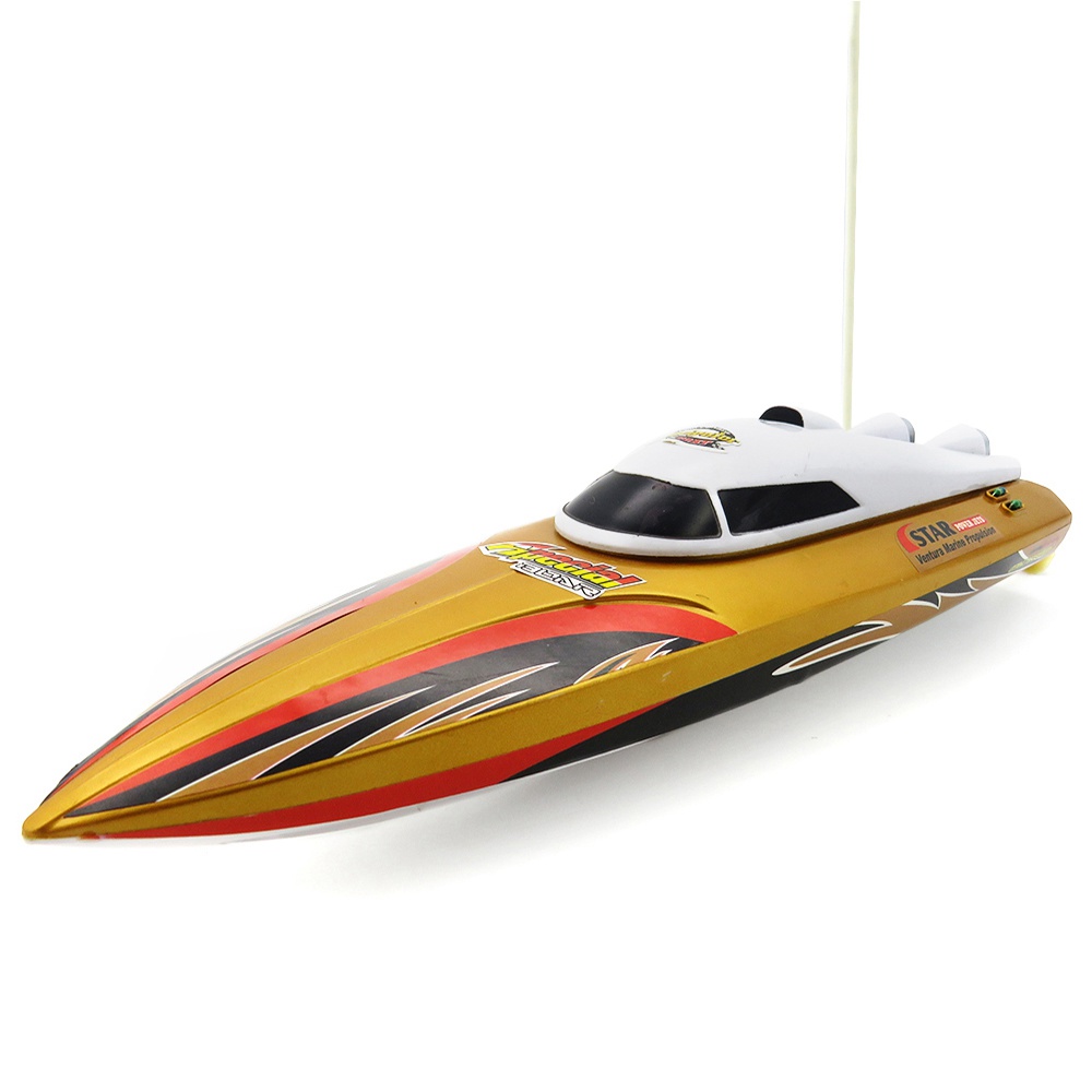 

Flytec HQ5010 27Mhz Brushed RC Racing Boat RTR - Gold