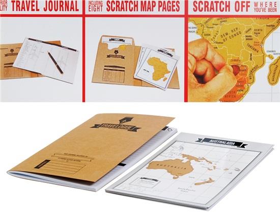 Creative Travel Journal with Scratch Map