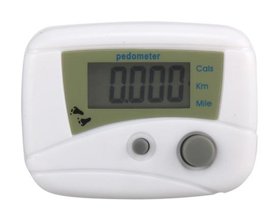 

Mini Pedometer With Two Buttons Screen Display - White