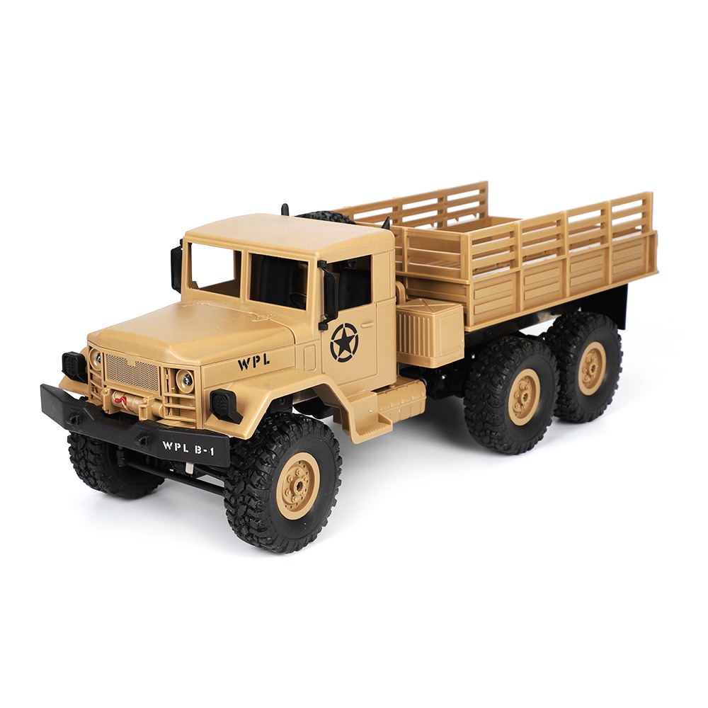 

WPL B-16 Off-road RC Car RTR 2.4G 1:16 6WD Brushed Climbing Military truck - Khaki