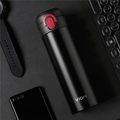 

Xiaomi Viomi Vacuum Cup 316 Stainless Steel 24 Hours Vacuum Flask Water Bottle 460ml Single Hand On/Close - Black