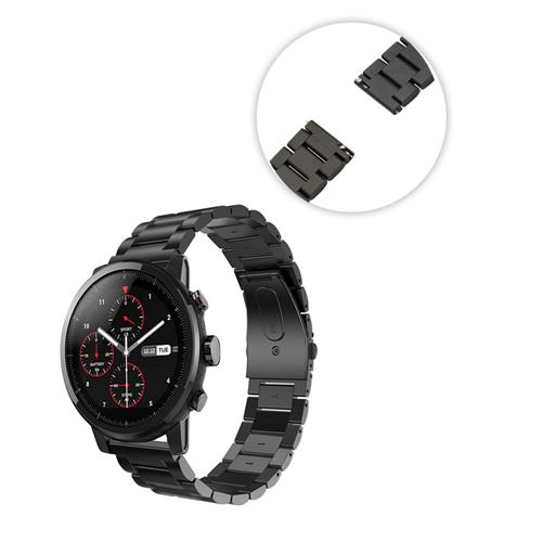 

Universal 22mm Replacement Metal Watch Bracelet Strap Band For Huami Amazfit Stratos 2/2S Pace - Black