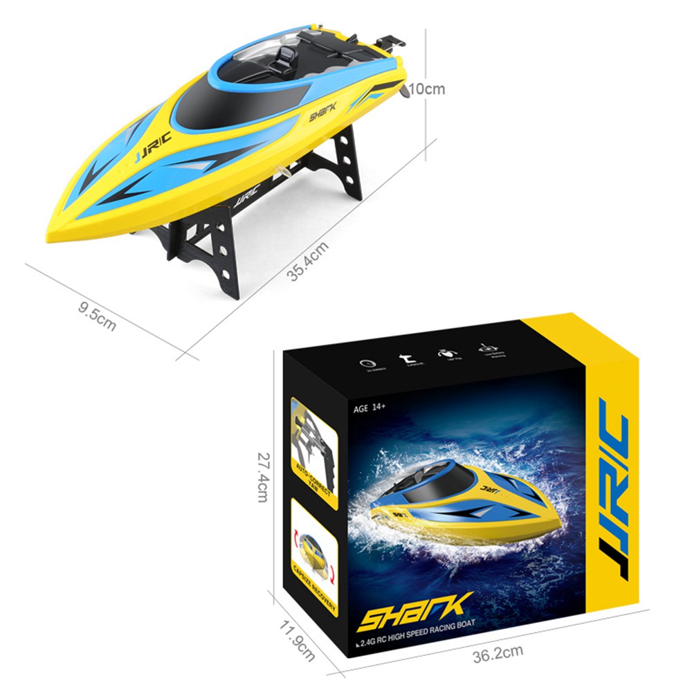 Jjrc S2 Shark Rc Boat 180 Degree Flip Brushed Rtr Yellow