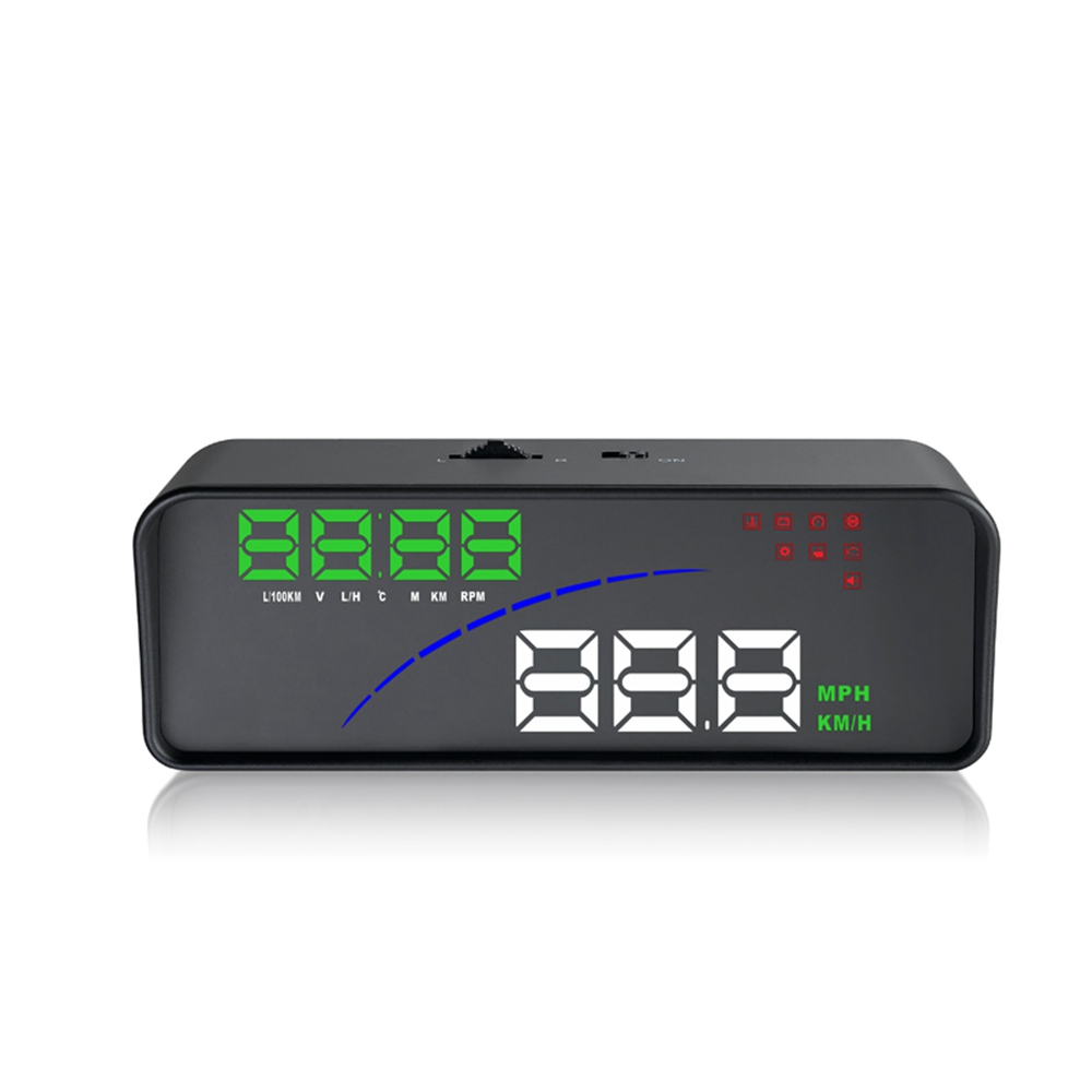 

P9 3.6 Inch OBDII Car HUD Head Up Display Intelligent Digital Instrument Speedometer - Black