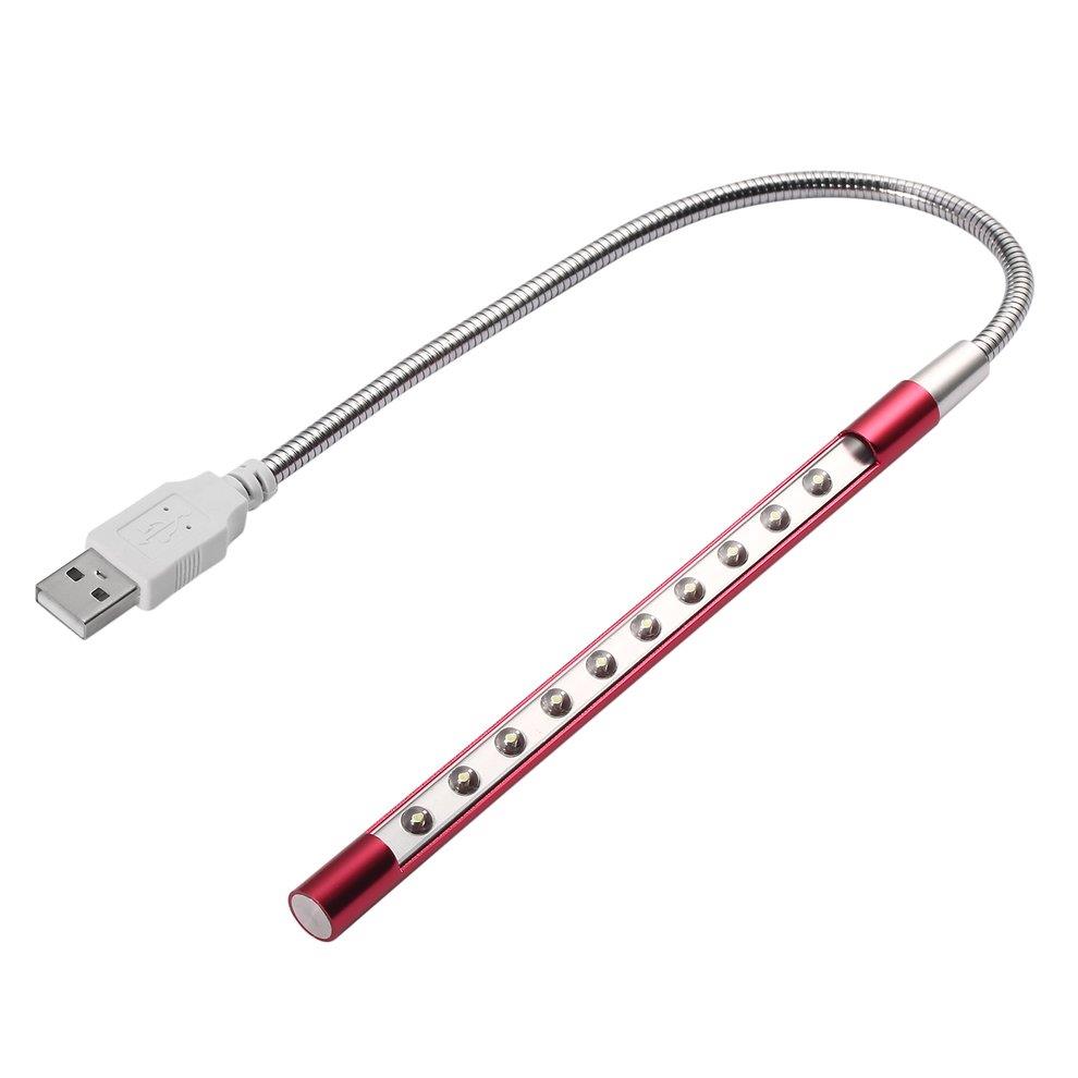 Mini-Schreibtisch-USB-LED-Computerleuchte Rot