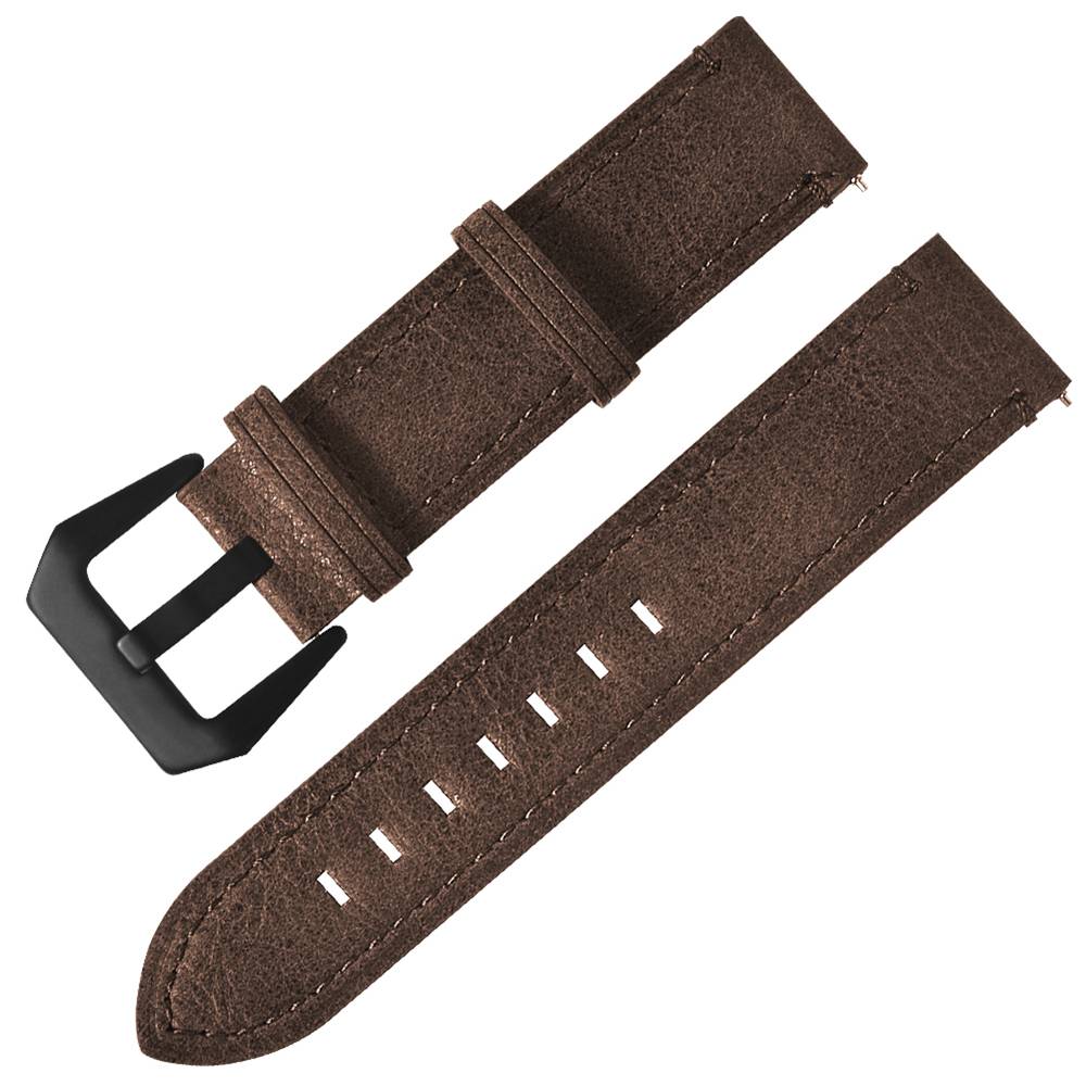 

Replacement Strap Genuine Leather Watch Bracelet Band 20mm For Xiaomi Huami Amazfit Bip - Brown