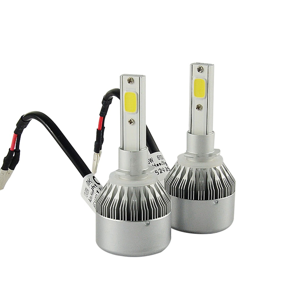 

880/881/H27 Car LED Headlight Bulb 36W 6000K 4000 Lumens Extremely Bright Chips Conversion Kit - Silver