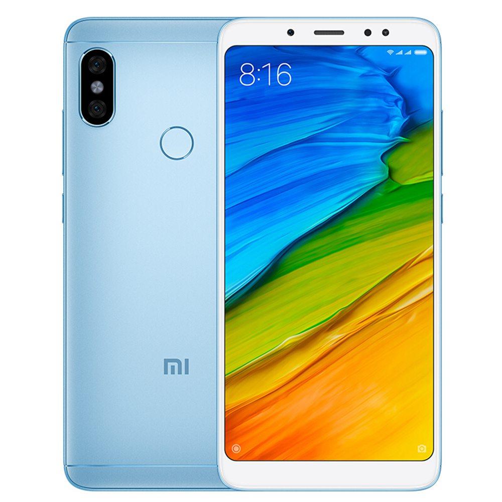 Xiaomi Redmi Note 5 5.99 Inch 4G Smartphone Snapdragon 636 4GB 64GB 12.0MP+5.0MP Dual Rear Cameras Android 8.1 Full Screen Face ID Infrared Global Version - Blue