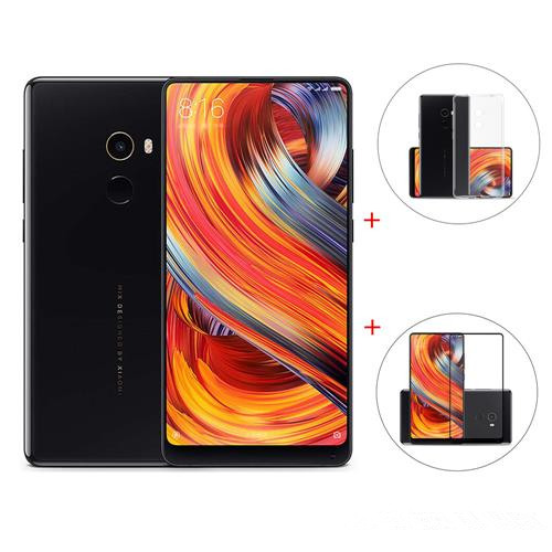 

Package B]Xiaomi Mi Mix 2 5.99 Inch 4G LTE Smartphone 6GB 64GB 12.0MP Cam Snapdragon 835 Octa Core Android 7.1 Black Global Version + Soft Case + Tempered Glass