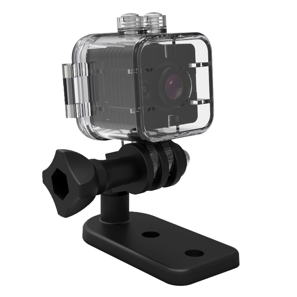 

Quelima SQ12 Mini Camera Sports HD DV Camcorder Night Vision 155 Degrees FOV Angle 30 Meters Waterproof 1080P HD Car DVR - Black