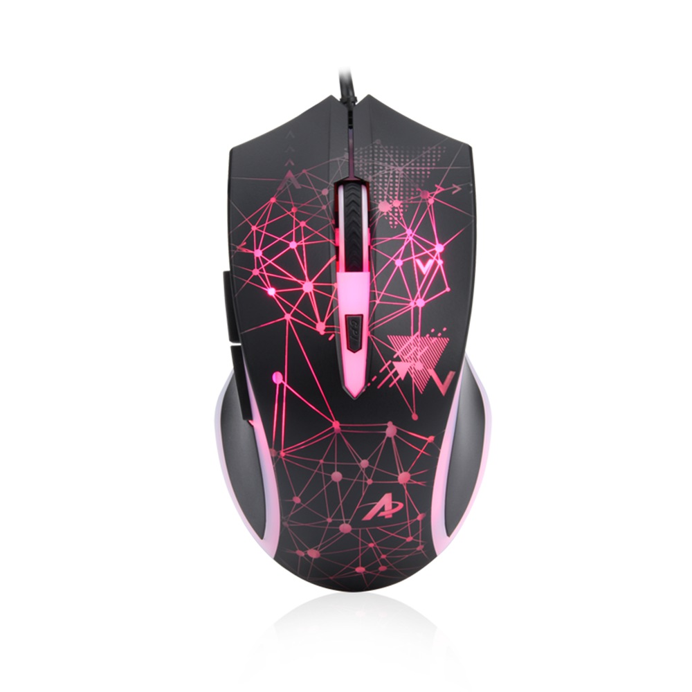 

Ajazz AJ119 Mechanical Time Wired Gaming Mouse Four-speed DPI Six-key Macro Programming Variable Breathing Light - Black