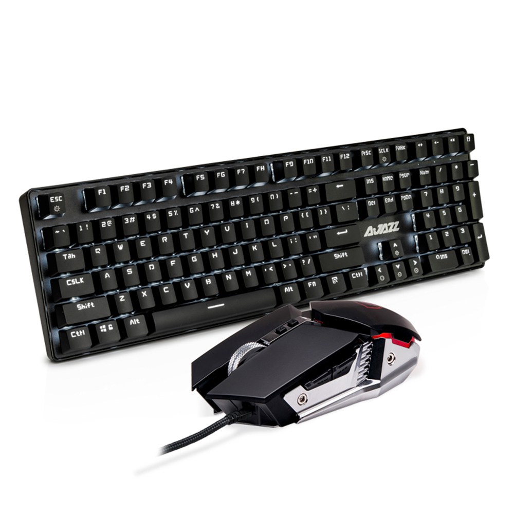 Ajazz Mechanical Tyrannosaurus Gaming Mechanical Keyboard + Mouse Kit
