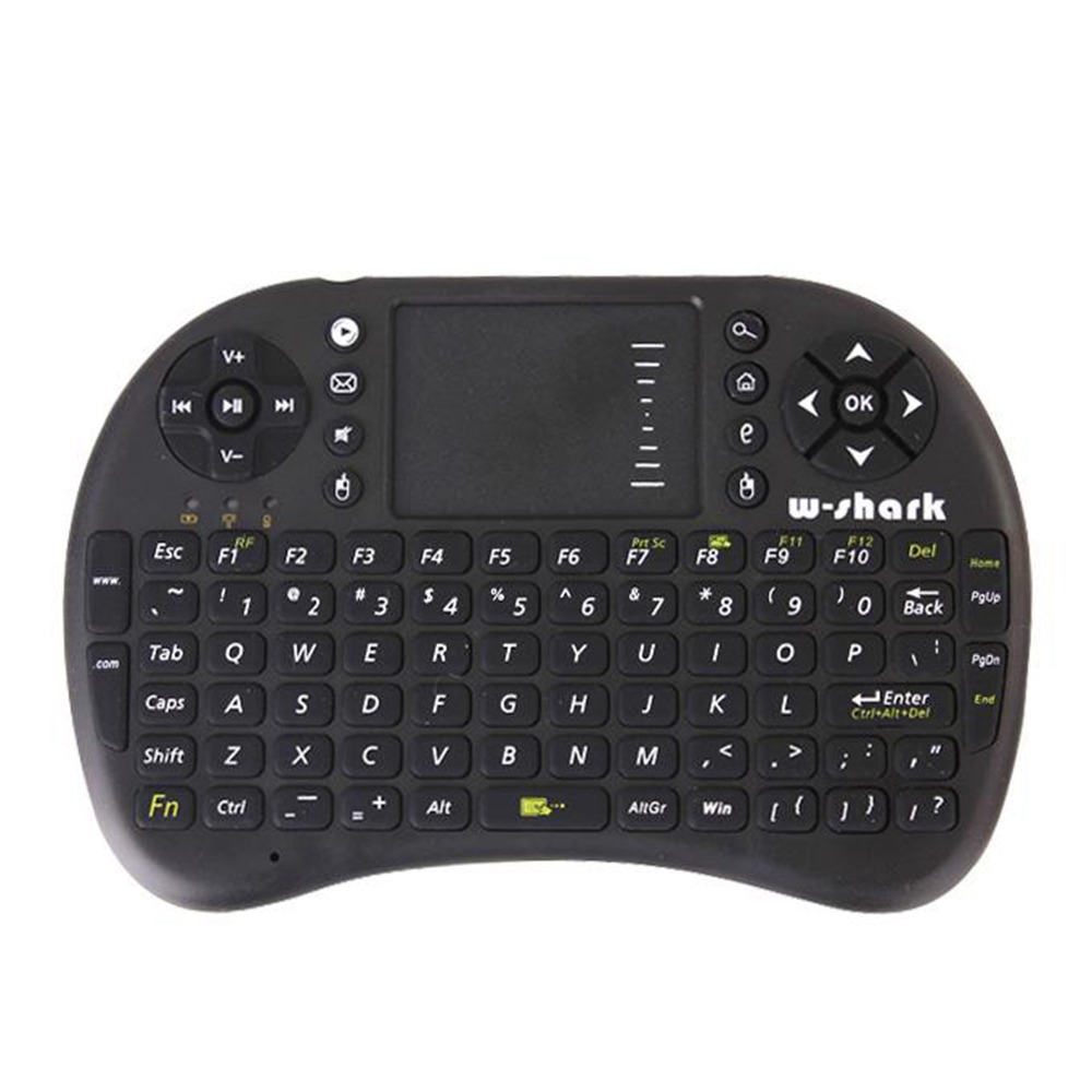 

W-Shark 500AC 2.4Ghz Wireless Mini Keyboard With TouchPad New In Box Operate By 2xAAA - Black