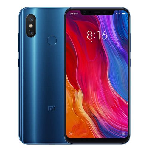 Xiaomi Mi 8 6.21 Inch 4G LTE Smartphone Snapdragon 845 6GB 128GB Dual 12MP Rear Cameras MIUI 9 AMOLED Screen Face ID Type-C Fast Charge English and Chinese Version - Blue