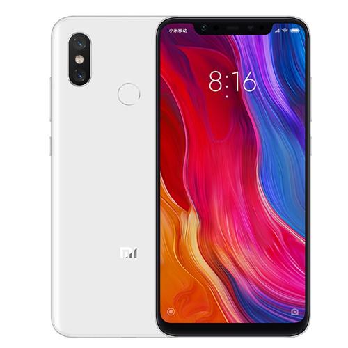 Xiaomi Mi 8 6.21 Inch 4G LTE Smartphone Snapdragon 845 6GB 64GB Dual 12MP Rear Cameras MIUI 9 AMOLED Screen Face ID Type-C Fast Charge English and Chinese Version - White
