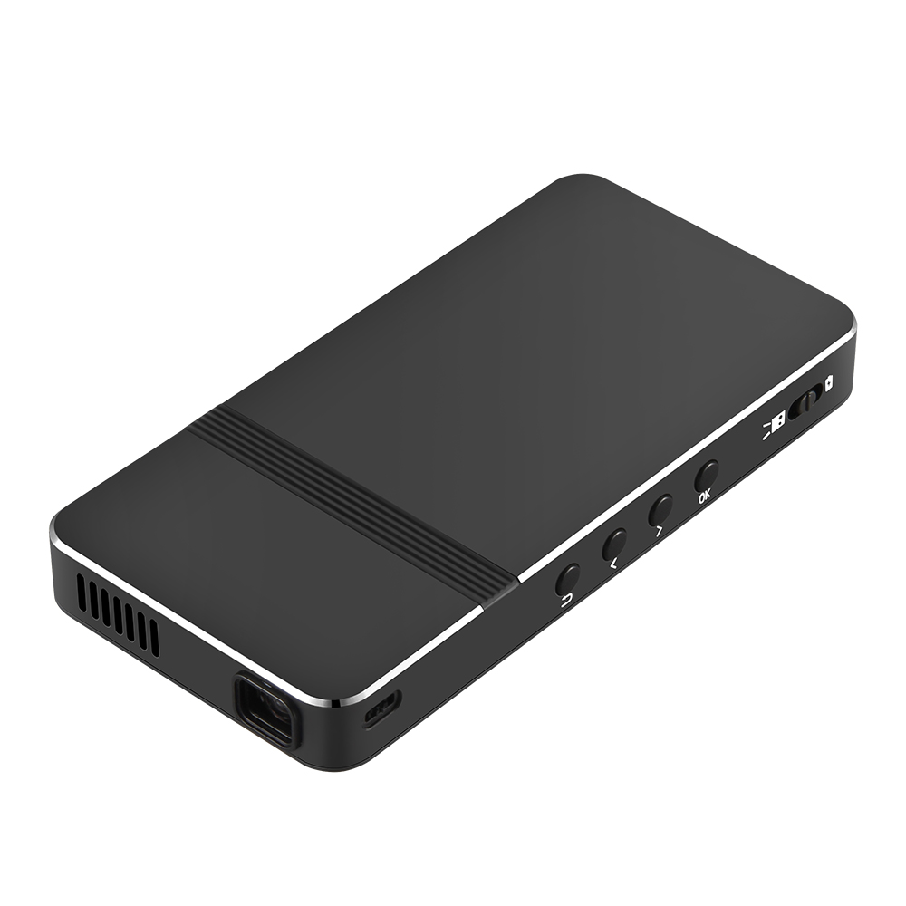 D16 Mini Proyector Batería incorporada Soporte iOS Android Negro