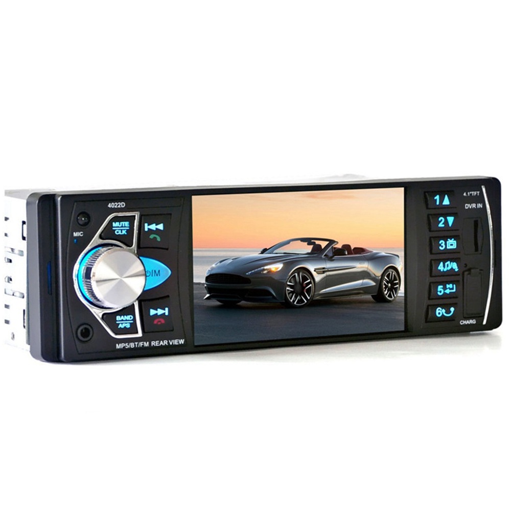 

4022D 4.1 Inch Digital TFT Touch Screen Car MP5 Player Auto Video With Remote Control Camera Bluetooth FM Station - Black