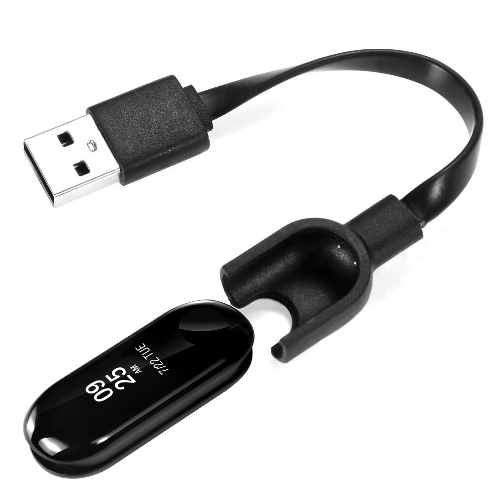 USB Charging Cable for Xiaomi Mi Band 3 Smart Bracelet - Black