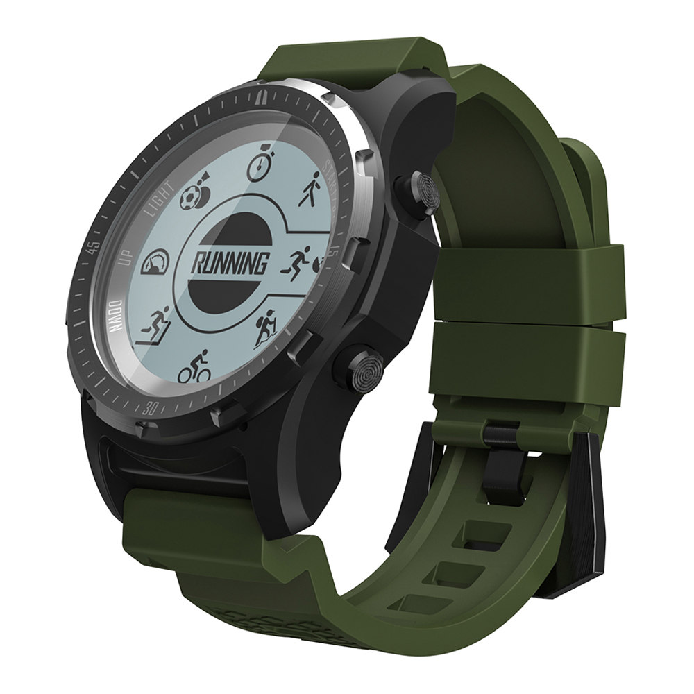 

Makibes BR2 Smartwatch 1.32" Outdoor Screen Built-in GPS GLONASS Beidou Hiking Heart Rate Monitor Multi-sport fitness Tracker - Green