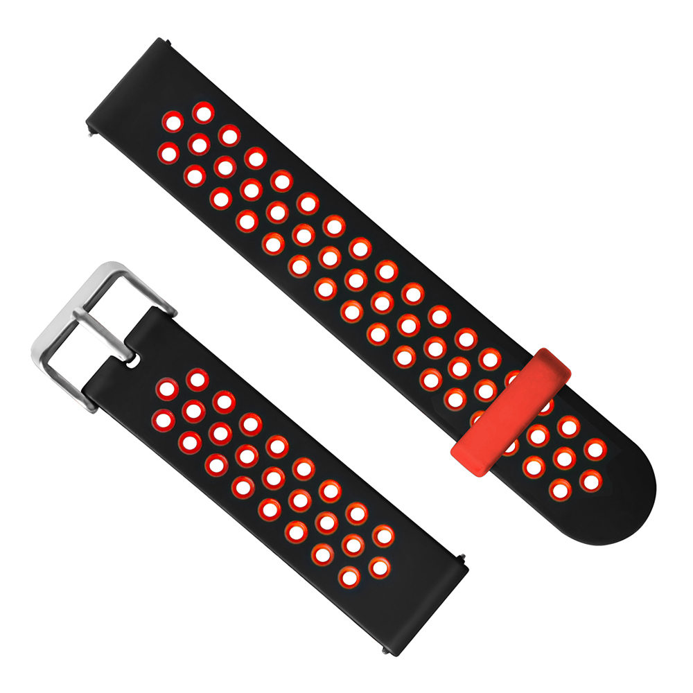 Universal 22mm Replacement Silicon Watch Armband Band För Huami Amazfit Stratos 2 / 2S Tempo - Röd