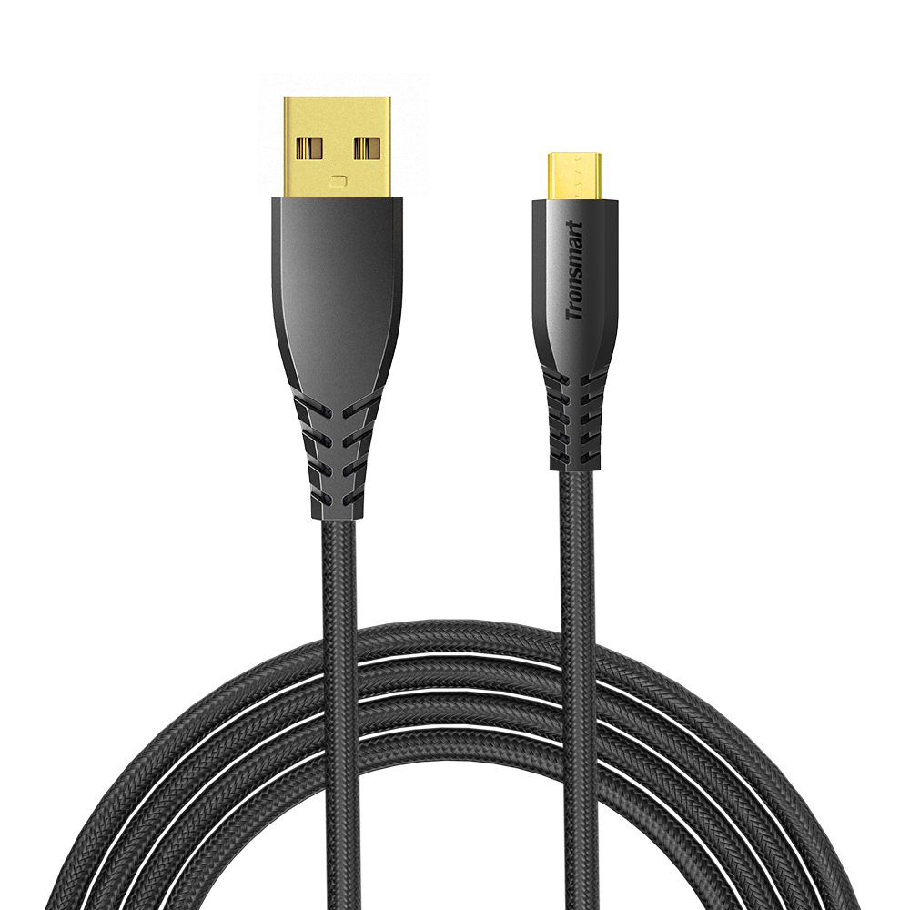 

Tronsmart MUC03 10ft/3m USB A to Micro USB Cable with Nylon Braided for Samsung LG Nokia Android Smartphones - Black