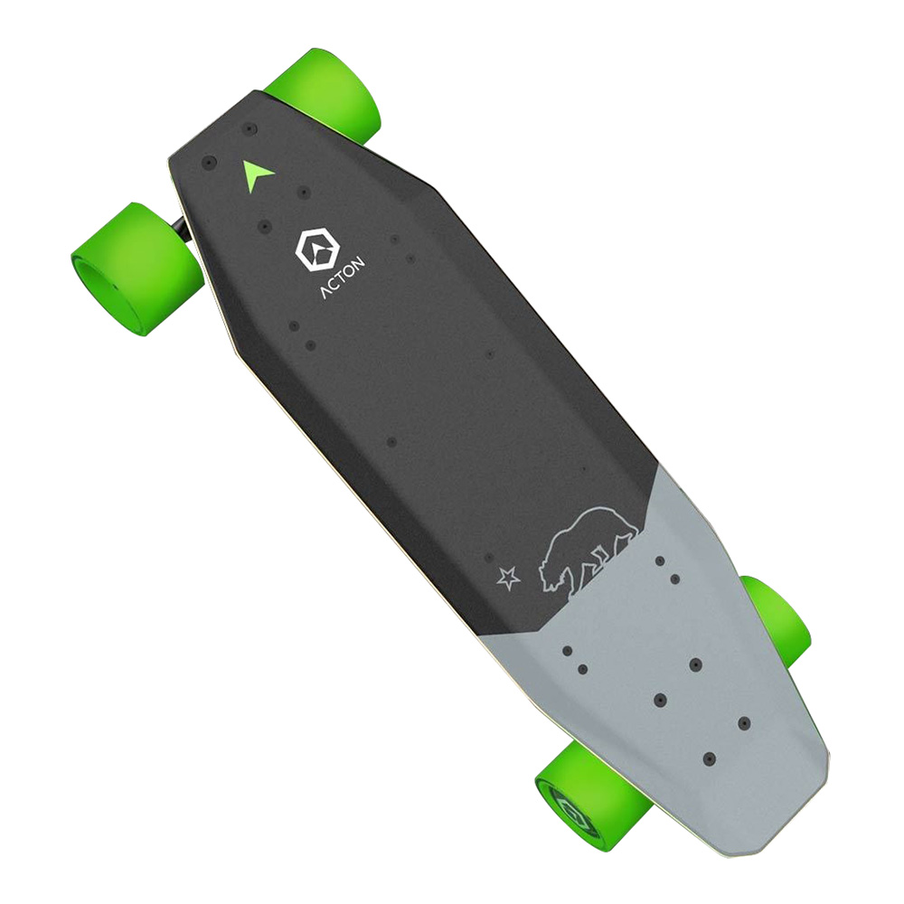 Xiaomi ACTON X1 Smart Electric Skateboard Telecomando senza fili Omnidirezionale Gruppo di luci LED 12KM Endurance - Grigio + Verde