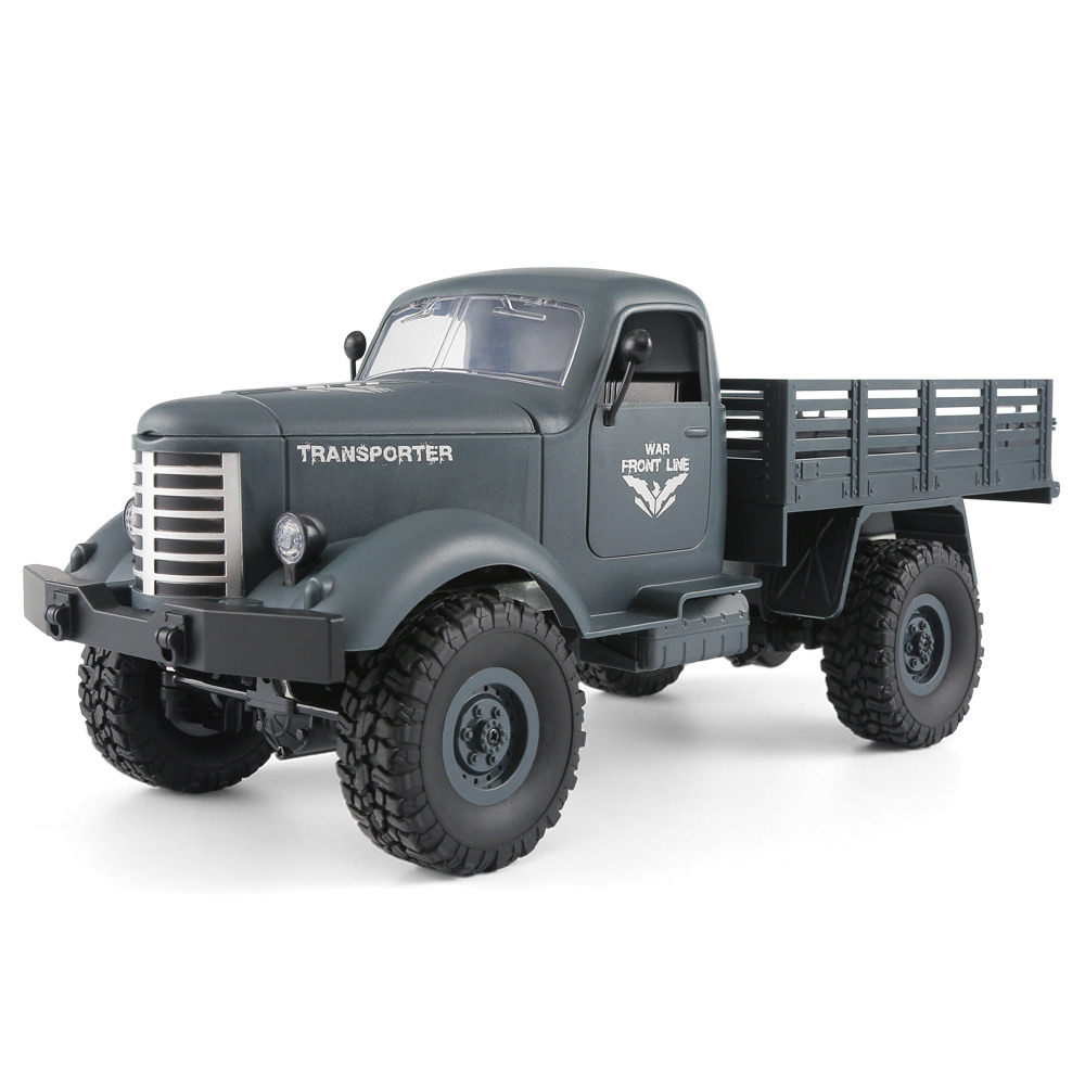 

JJRC Q61 Transporter RC Car 2.4G 1:16 4WD Brushed Off-road Military Truck RTR - Navy Blue