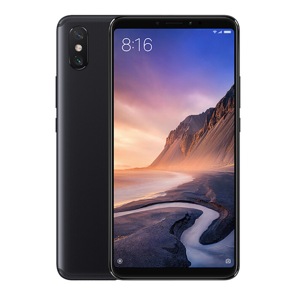Xiaomi Mi Max 3 6.9 Inch 4G LTE Smartphone Snapdragon 636 6GB 128GB 12.0MP+5.0MP Dual Rear Cameras Android 8.1 5500mAh Type-C OTG Touch ID English and Chinese Version - Black