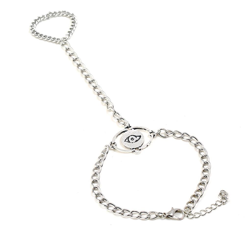 Eye Shape Bracelet for Women Pendant Silver