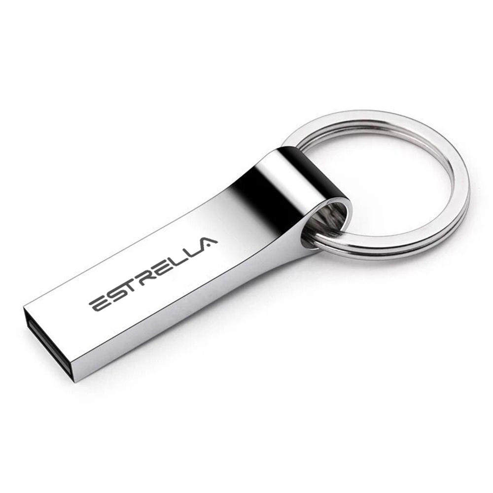 64GB USB 2.0 Fashion and Portable Metal USB Flash Drive with Hanging Ring Durable