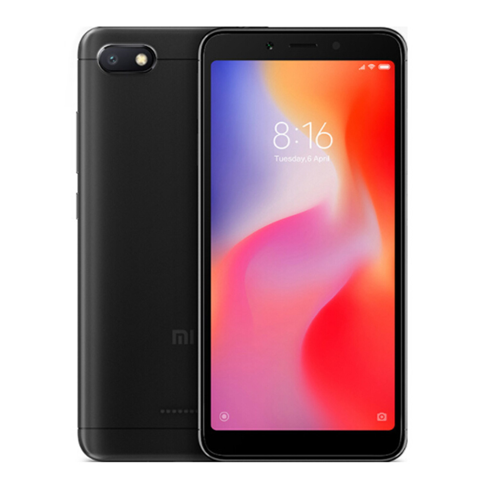 Xiaomi Redmi 6A 5.45 Inch 4G LTE Smartphone MTK Helio A22 2GB 16GB 13.0MP Camera MIUI 9 OS 18:9 Screen AI Face Unlock Global Version - Black