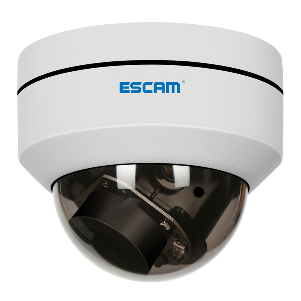 

ESCAM PVR002 2MP HD 1080P IP PTZ Dome Camera 4X Zoom 2.8-12mm Lens Water Resistant Night Vision Motion Detection - White/EU Plug