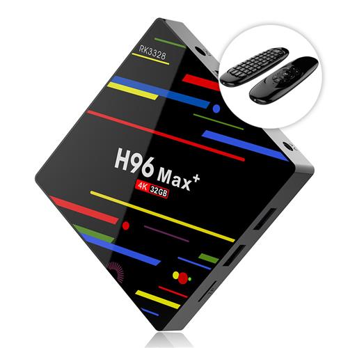 

Bundle H96 MAX+ RK3328 Android 8.1 4GB/32GB KODI 17.6 4K TV BOX + C120 English Air Mouse