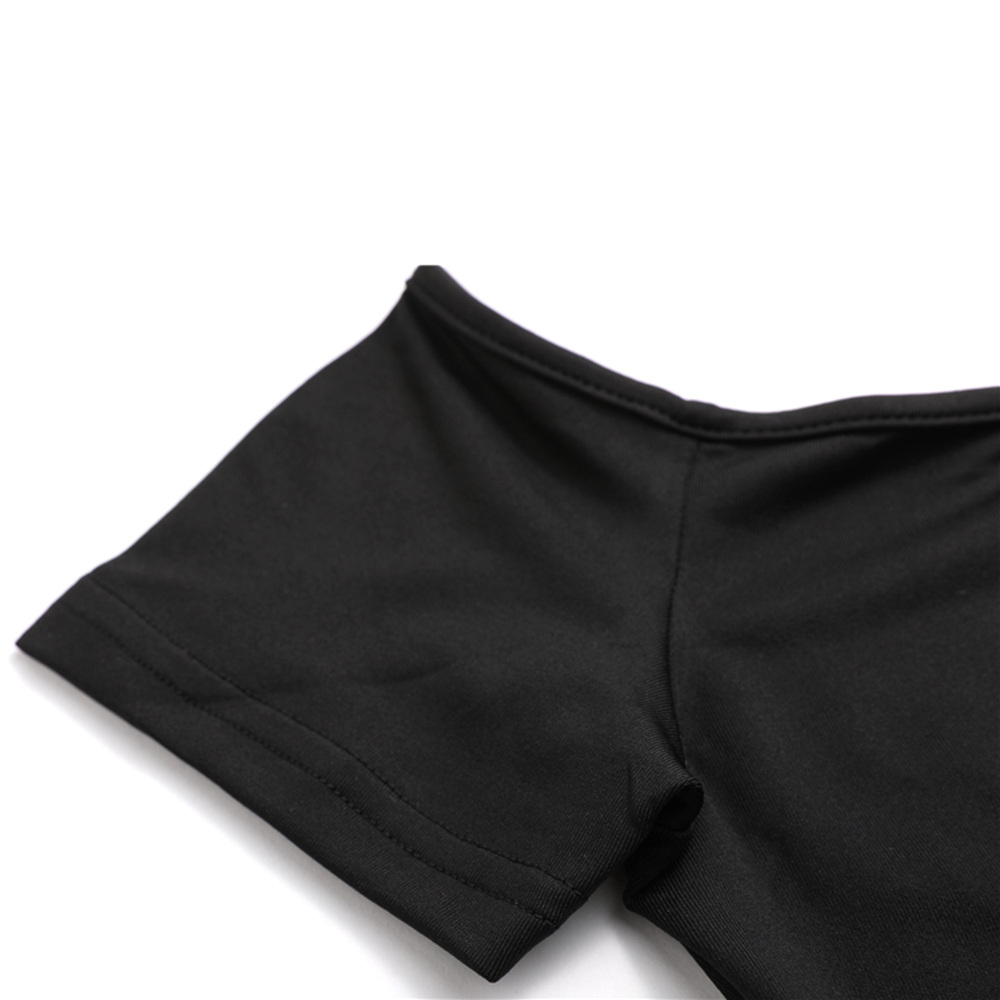 Shoulder Dew Navel Vest Short Camisole Size L Black