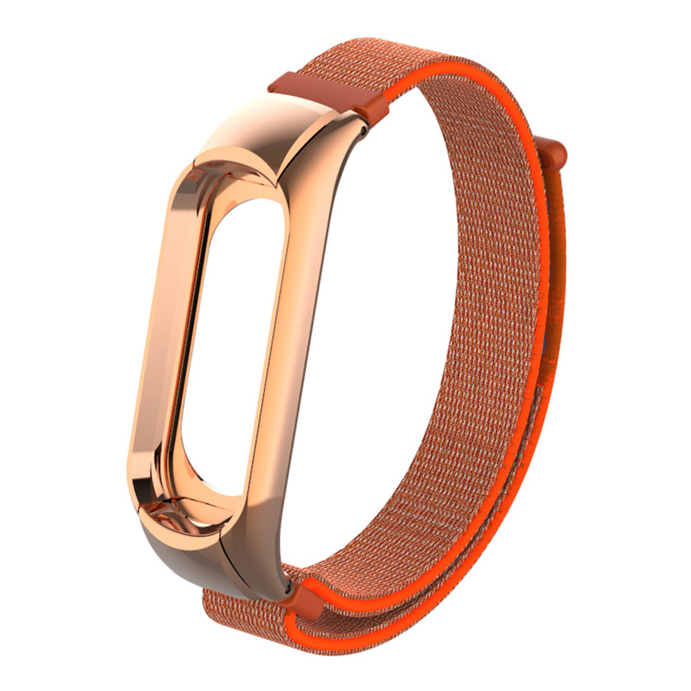 

Replaceable Canvas Wrist Strap For Xiaomi Mi Band 3 Smart Bracelet - Orange