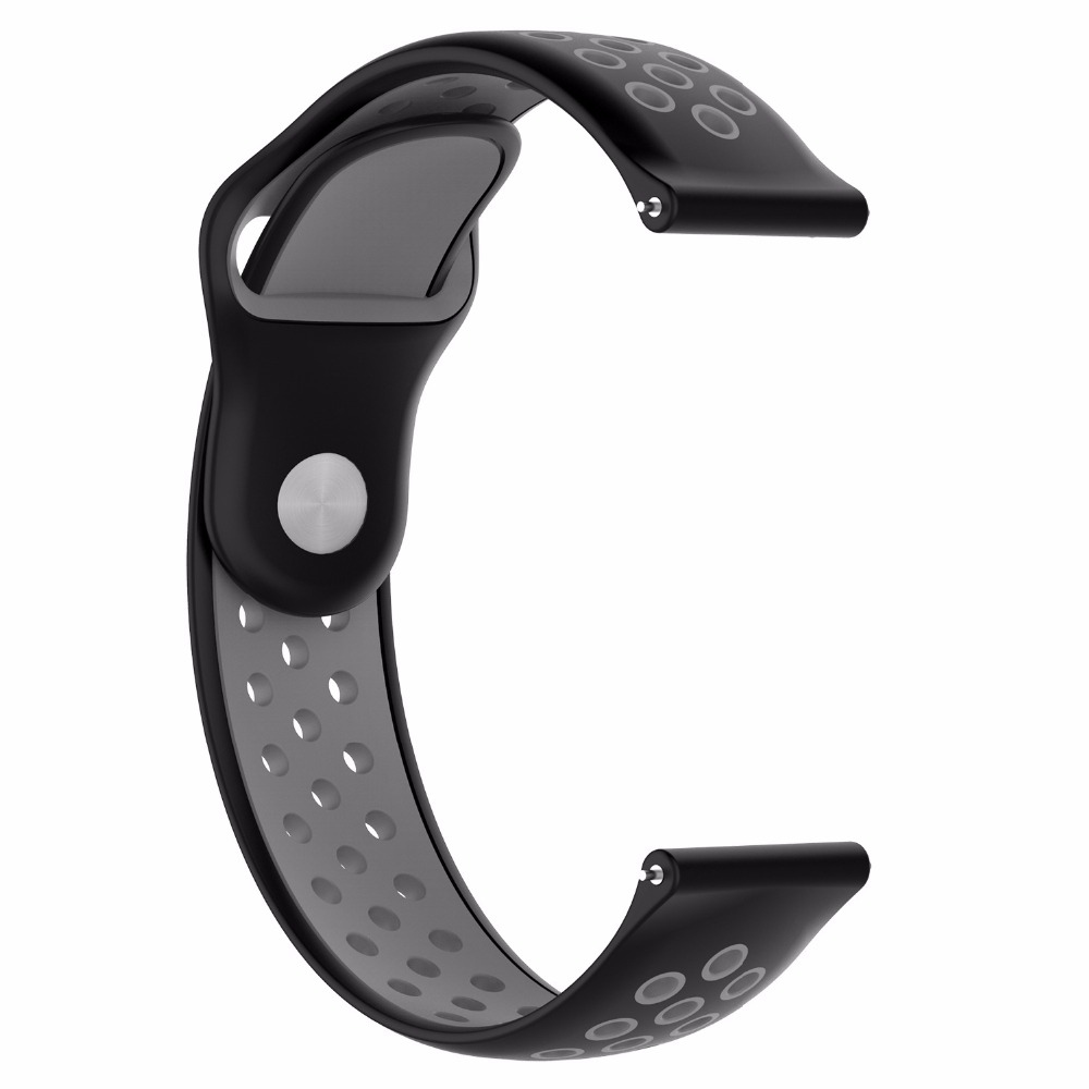 

Universal 22mm Replaceable Silicone Watch Bracelet Strap Band For Huami Amazfit Stratos 2/2S Pace - Black + Gray