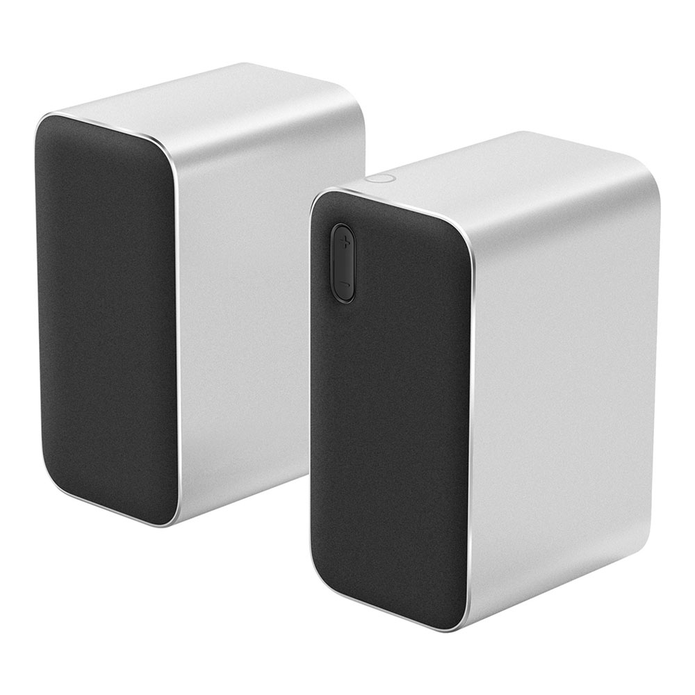 Xiaomi Portable Wireless Bluetooth Computer Speaker 2pcs Support DSP Voice Calls Double Bass Stereo for PC Tablet Phones- Silver