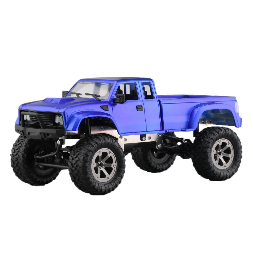 

Fayee FY002A 2.4G 1:12 4WD Brushed Off-road Military Truck RC Car with LED Light RTR - Blue
