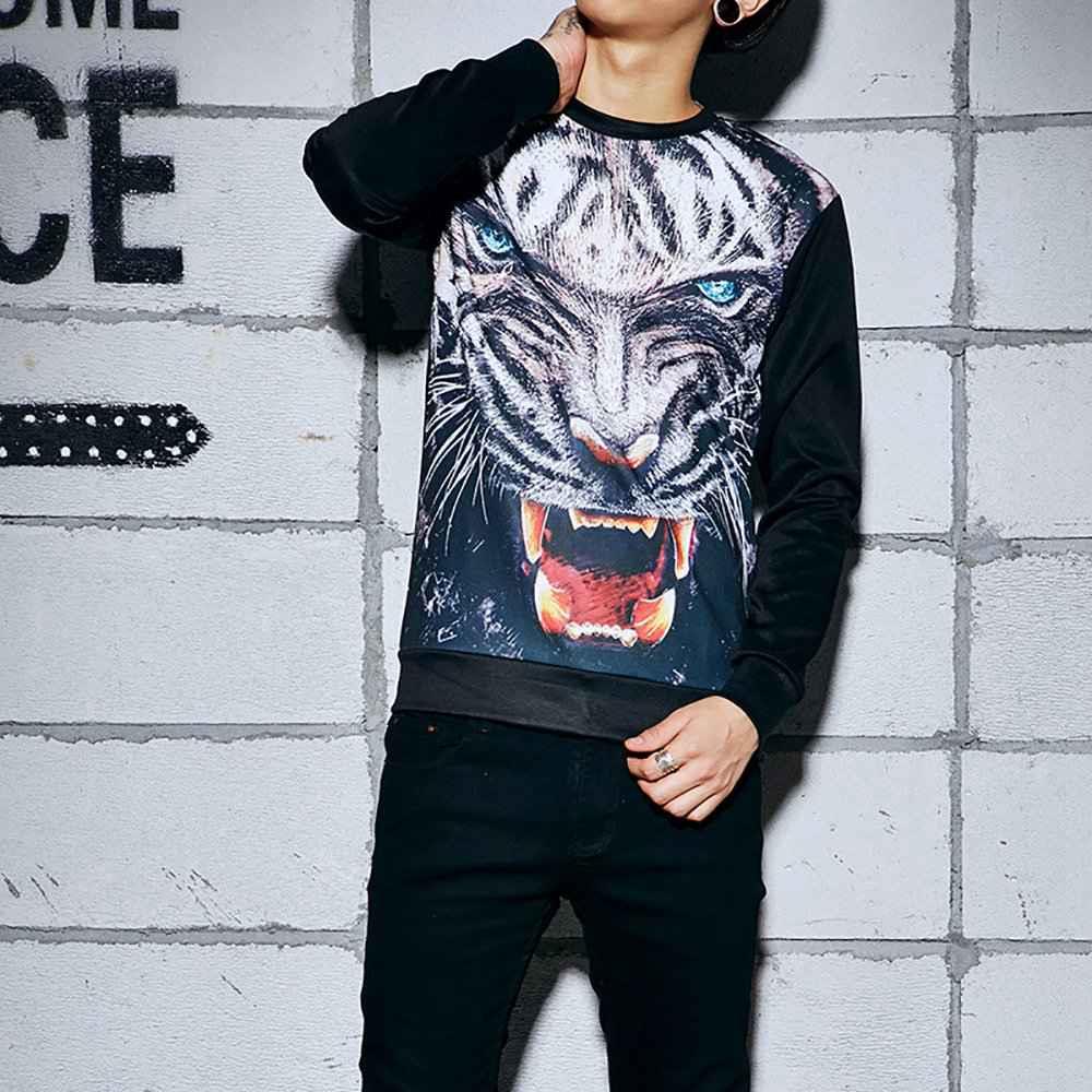 3D Digital Printed Tiger Pattern Sweatshirt