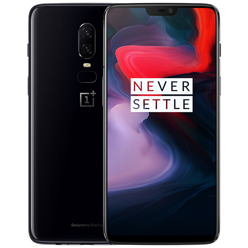 Oneplus 6 6.28 Inch Full Screen 4G Smartphone Snapdragon 845 8GB 128GB 20.0MP+16.0MP Dual Rear Cameras Android 8.1 NFC Dash Charge Type-C - Mirror Black