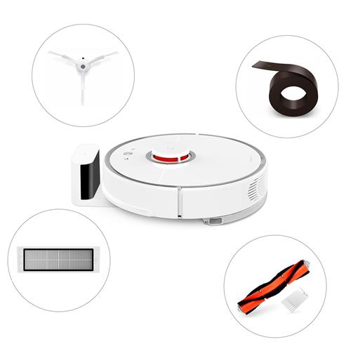 

Package A]Roborock S50 Robot Vacuum Cleaner 2 International Version + 2 x Side Brushes + 2 x Cleaner Filter + 1 x Rolling Brush + 1 x Virtual Wall