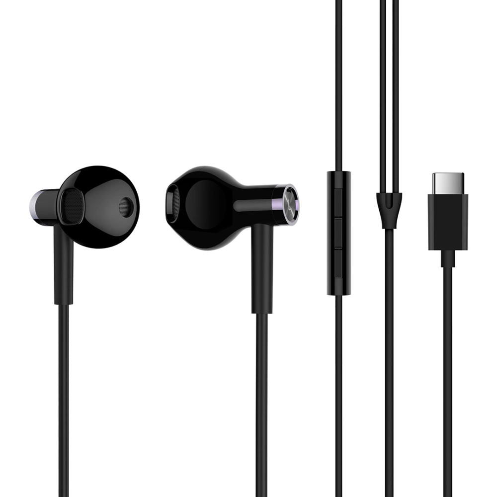 Ecouteurs Xiaomi Type-C Dynamic Driver + écouteurs céramiques avec écouteurs filaires avec micro - Noir
