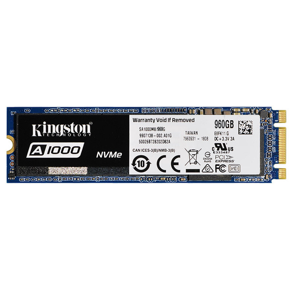 

Kingston Digital A1000 960GB PCIe NVMe M.2 2280 Internal SSD High Performance Solid State Drive - Blue