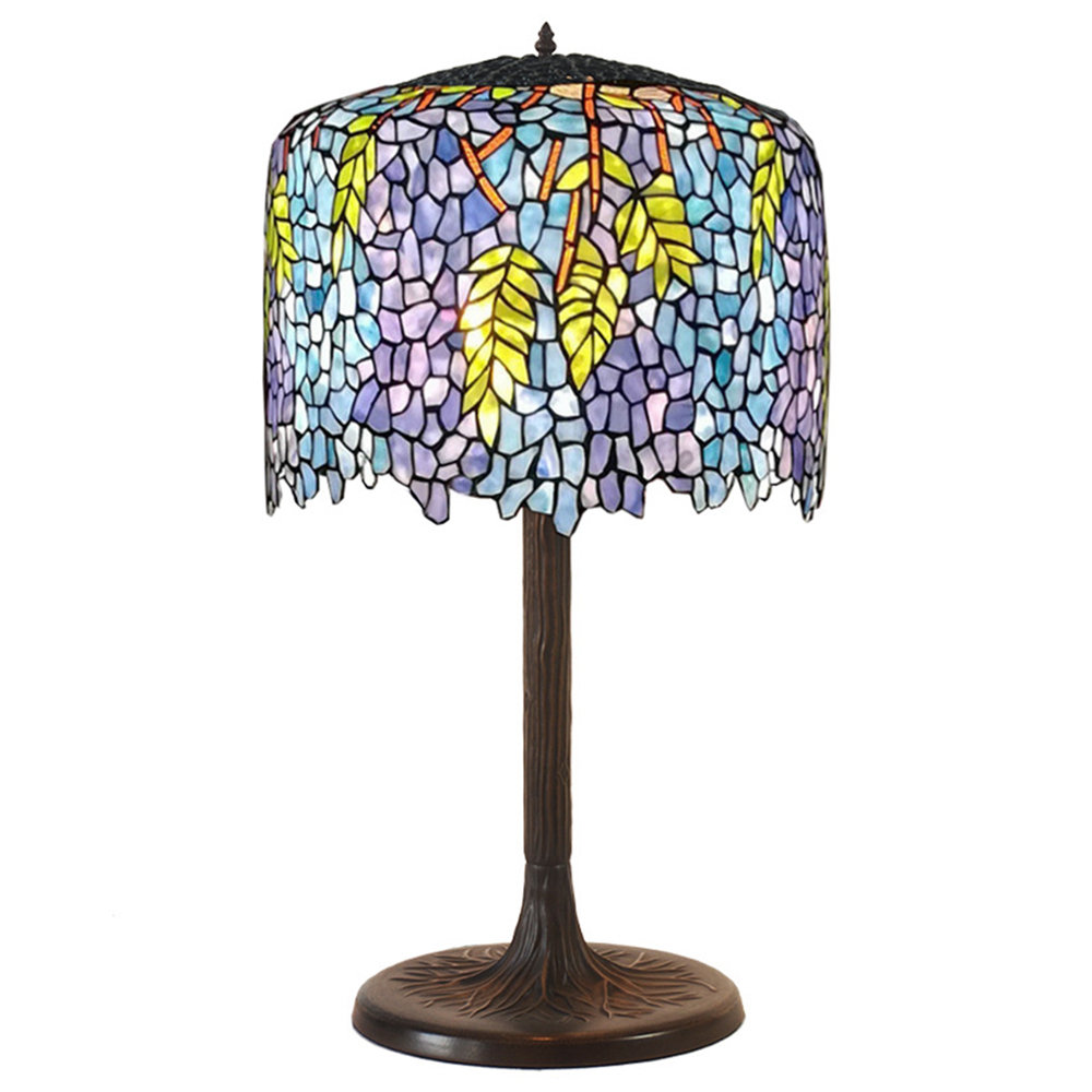 Let op volgens Winkelier FUMAT 18 Inches Tiffany Style Wisteria Love Table Lamp